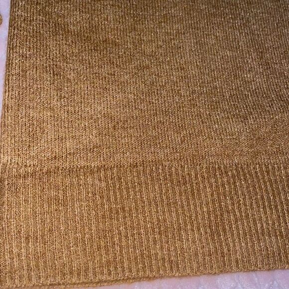 Gap Womens Sparkle Tan V Neck Knit Sweater - Picture 5 of 7